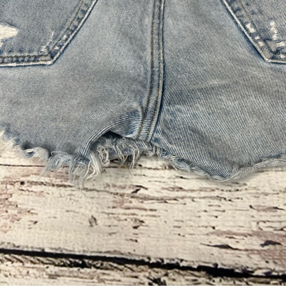 Agolde Distressed Parker Denim Shorts Size 26 - Picture 13 of 14